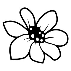 Hand drawn simple flower illustration