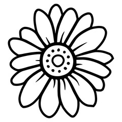 Hand drawn simple flower illustration