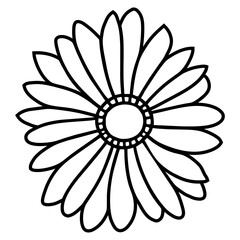 Hand drawn simple flower illustration