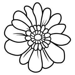 Hand drawn simple flower illustration