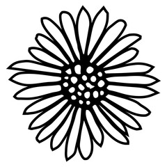 Hand drawn simple flower illustration