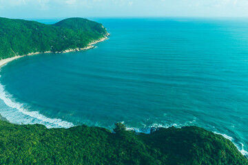 Aerial view of beautiful sea and island