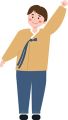 한복 명절 인사 일러스트