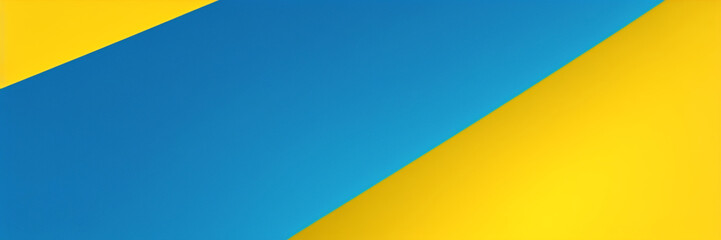 Abstrakter Grunge-Hintergrundvektor mit Pinsel und Halbtoneffekt, Template-Design-Banner mit blauem und gelbem Farbverlauf der ukrainischen Flagge