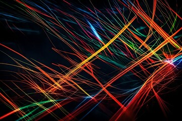Colored laser lights. Abstract background.