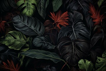 dark foliage. Generative AI