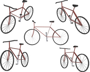 Vector sketch illustration of a vintage classic unique bicycle design