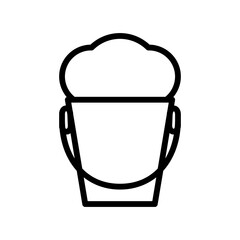 sand bucket icon vector or logo illustration style
