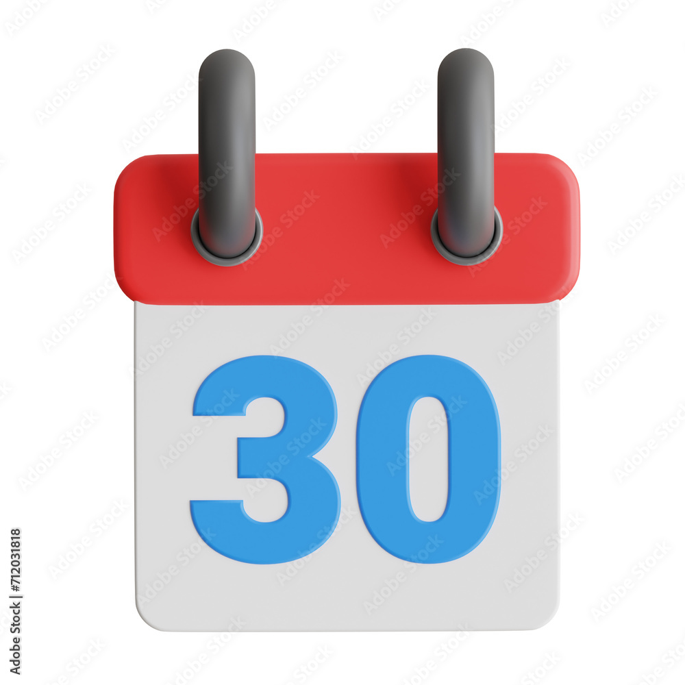 Poster 3d calendar model managing your schedule and plan. 3d illustration, 3d element, 3d rendering. 3d vis