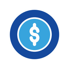 Obraz premium PrintCoin dollar icon vector or logo illustration style