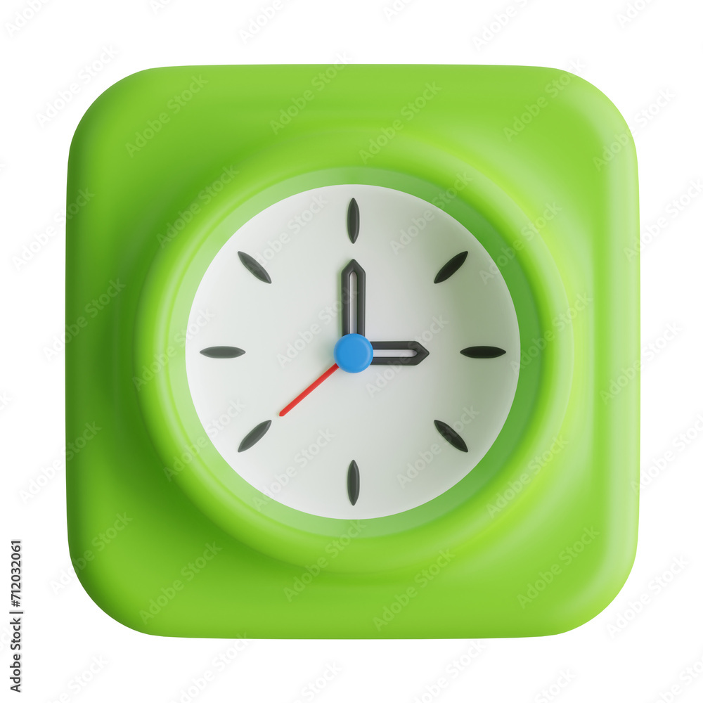 Poster 3d clock model managing schedules with tracking time. 3d illustration, 3d element, 3d rendering. 3d 