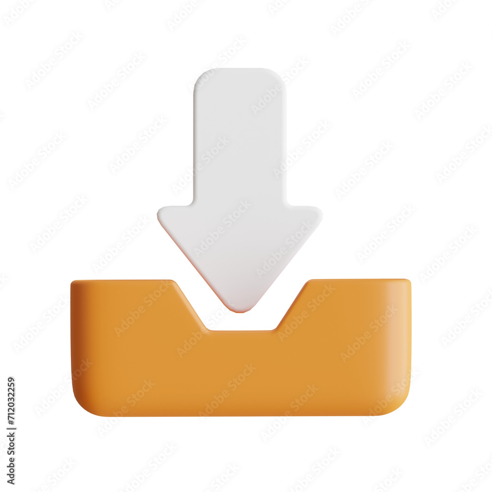 Poster 3d download model initiating data transfer with ease. 3d illustration, 3d element, 3d rendering. 3d 