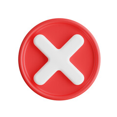 3D Denied Model Indicating Permission Refusal with Precision. 3d illustration, 3d element, 3d rendering. 3d visualization isolated on a transparent background