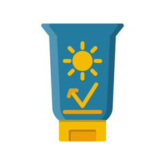 Sunblock icon vector or logo illustration style