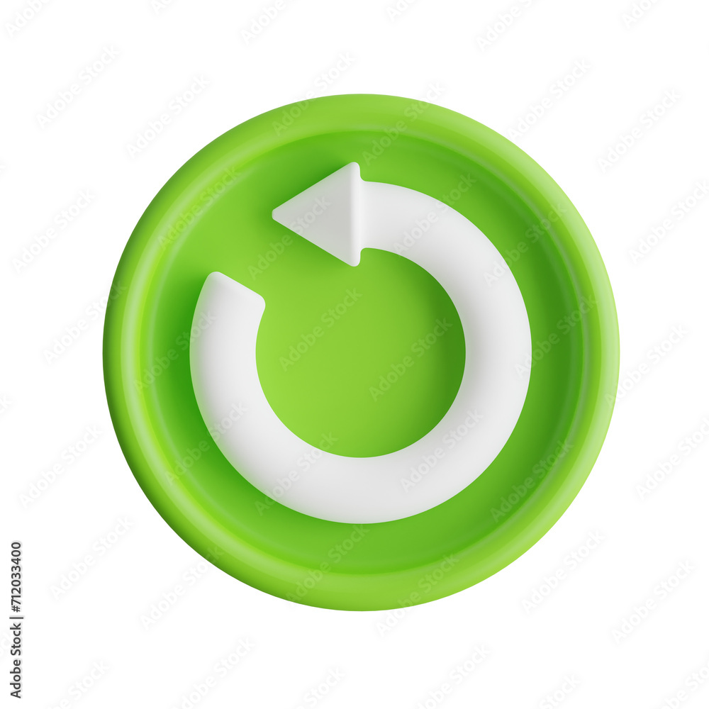 Poster 3d refresh model renewing your digital experience. 3d illustration, 3d element, 3d rendering. 3d vis