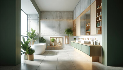 Fototapeta na wymiar Modern Living Room Interior with Natural Light