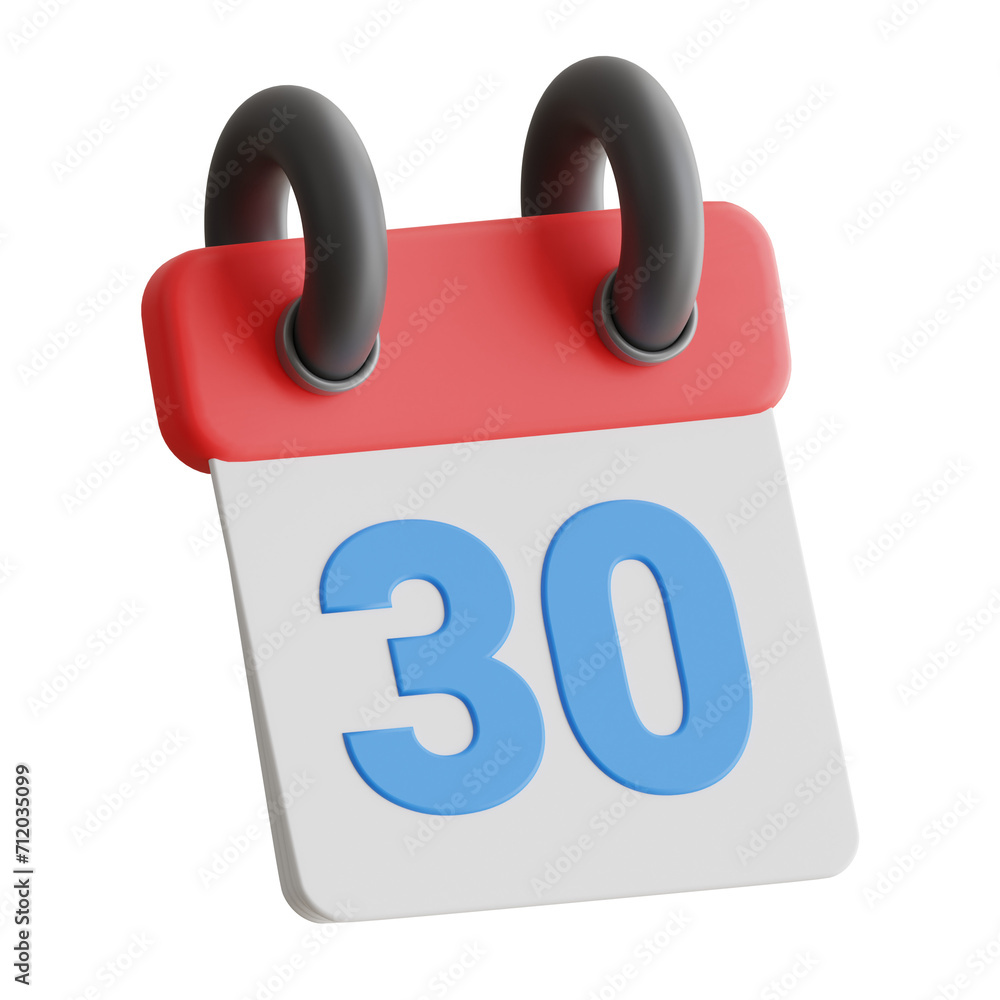 Poster 3d calendar model managing your schedule and plan. 3d illustration, 3d element, 3d rendering. 3d vis