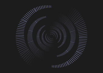 abstract swirl striped line with gradient, concentric dynamic circular vortex vector design concept for background