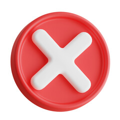 3D Denied Model Indicating Permission Refusal with Precision. 3d illustration, 3d element, 3d rendering. 3d visualization isolated on a transparent background