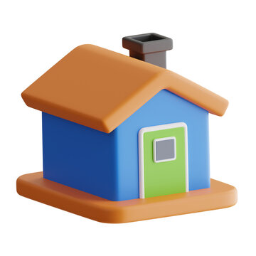 recommend clip art: 3D Home Model Navigating to Your Digital Sanctuary. 3d illustration, 3d element, 3d rendering. 3d visualization isolated on a transparent background