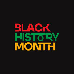 Fototapeta na wymiar Black History Month vector template. Design for banner, greeting cards or print.