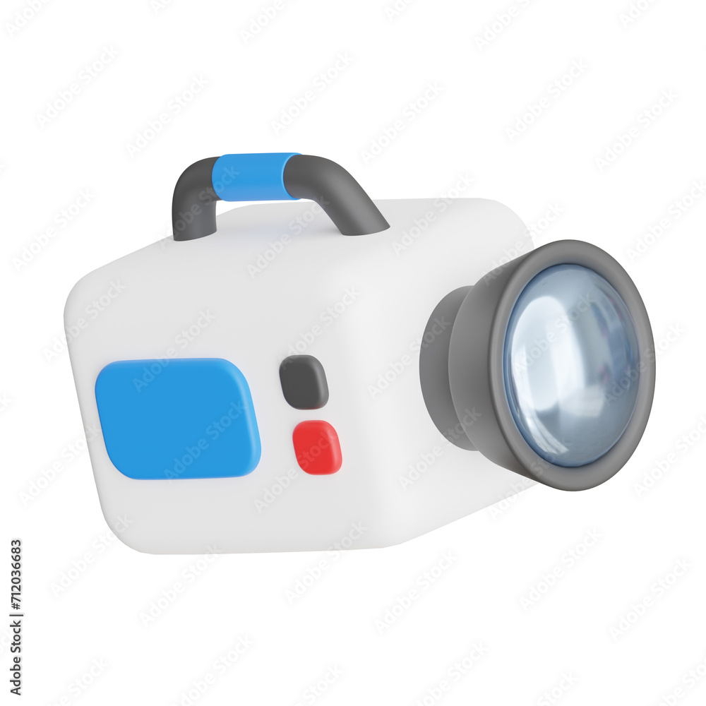 Poster 3d video recorder model transforming ideas into moving images. 3d illustration, 3d element, 3d rende