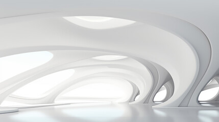 modern futuristic abstract white architecture background