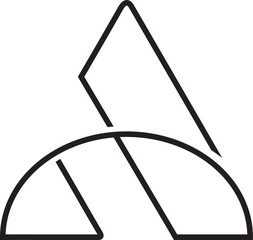 Outline initial letter logo vector element