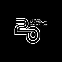 20 years anniversary celebrations logo concept	