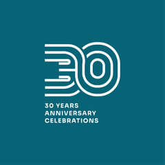 30 years anniversary celebrations logo concept