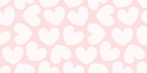 pink love heart seamless pattern illustration. pink hearts background. Valentine's day holiday texture, romantic wedding design
