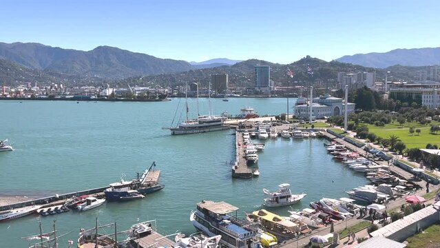 The urban landscape of Batumi in Georgia,
