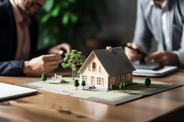 estate agent with house