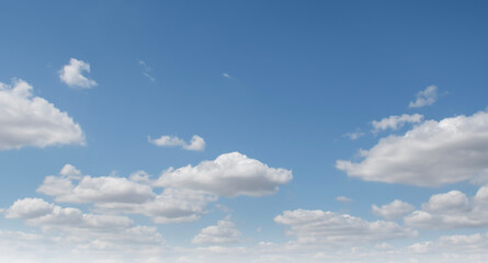 Fototapeta premium sky white fluffy clouds nature