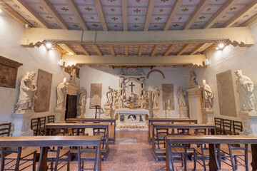 VICENZA, ITALY - NOVEMBER 7, 2023: The Sala del Capitolo in the chruch Chiesa di Santa Corona with...