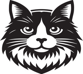 cat with heart vector design