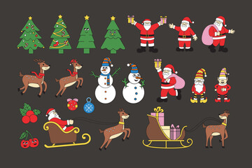 Retro Christmas Clipart