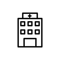 hospital line icon logo vector image