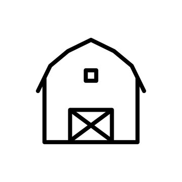 barn line icon logo vector image