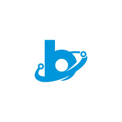 Letter B tech logo design vector,editable EPS 10