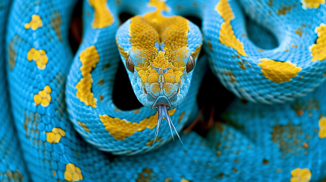 blue and yellow and blue