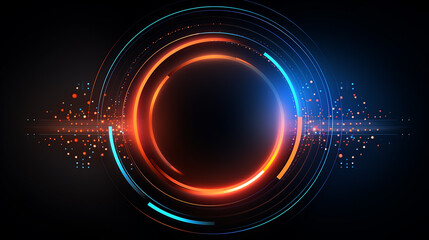 abstract glowing digital circle wallpaper