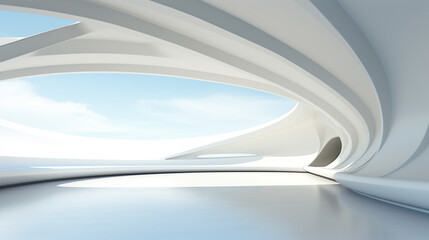abstract modern architecture background empty open space
