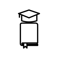 graduate book line icon logo vector image