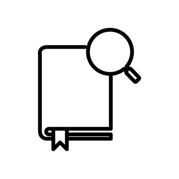looking book line icon logo vector image