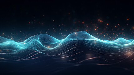 abstract point wave. abstract background with a dynamic line