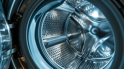 Foto op Plexiglas inside the front load washing machine drum. Ai Generative © Witri