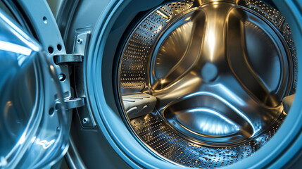 inside the front load washing machine drum. Ai Generative