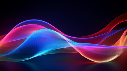 futuristic abstract animation colorful waves is flow - obrazy, fototapety, plakaty
