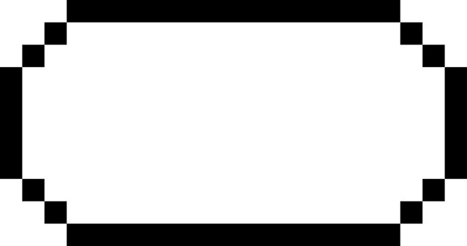 pixel border text box retro